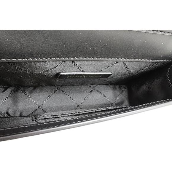 NWT MICHAEL KORS Womens CECE FLAP VEGAN LEATHER SHOULDER CROSSBODY BAG,BLACK-OS - Picture 4 of 6